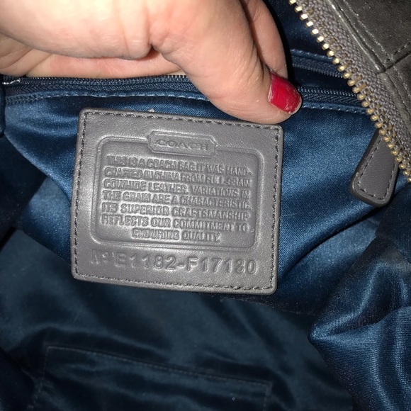 Coach silver Metallic leather Dr.s bag w/removable shoulder strap - Picture 5 of 14